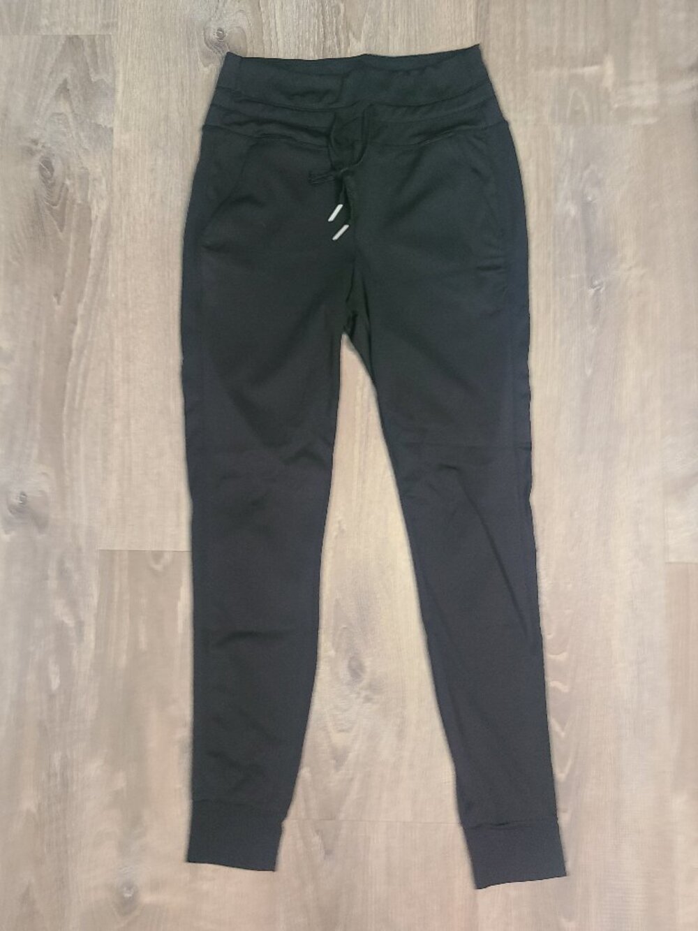Halara High Waisted Drawstring Casual Pocket Joggers Black - Size S